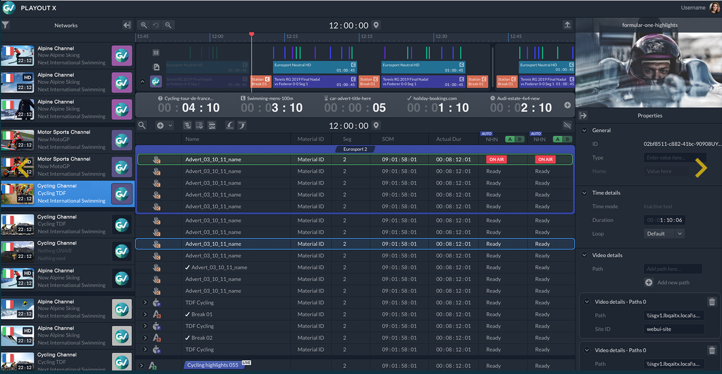 RT Software Press Release – Migrating Channel Branding Graphics to GV’s Playout X